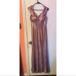 Pink metallic dress